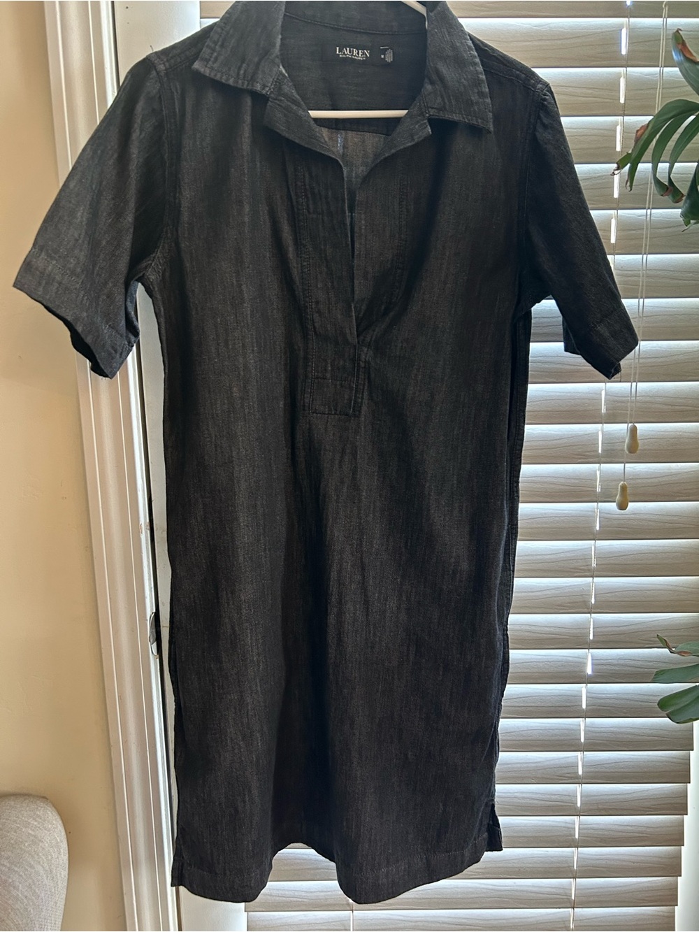 Lauren Ralph Lauren Black Short-Sleeve Shirt Dress
